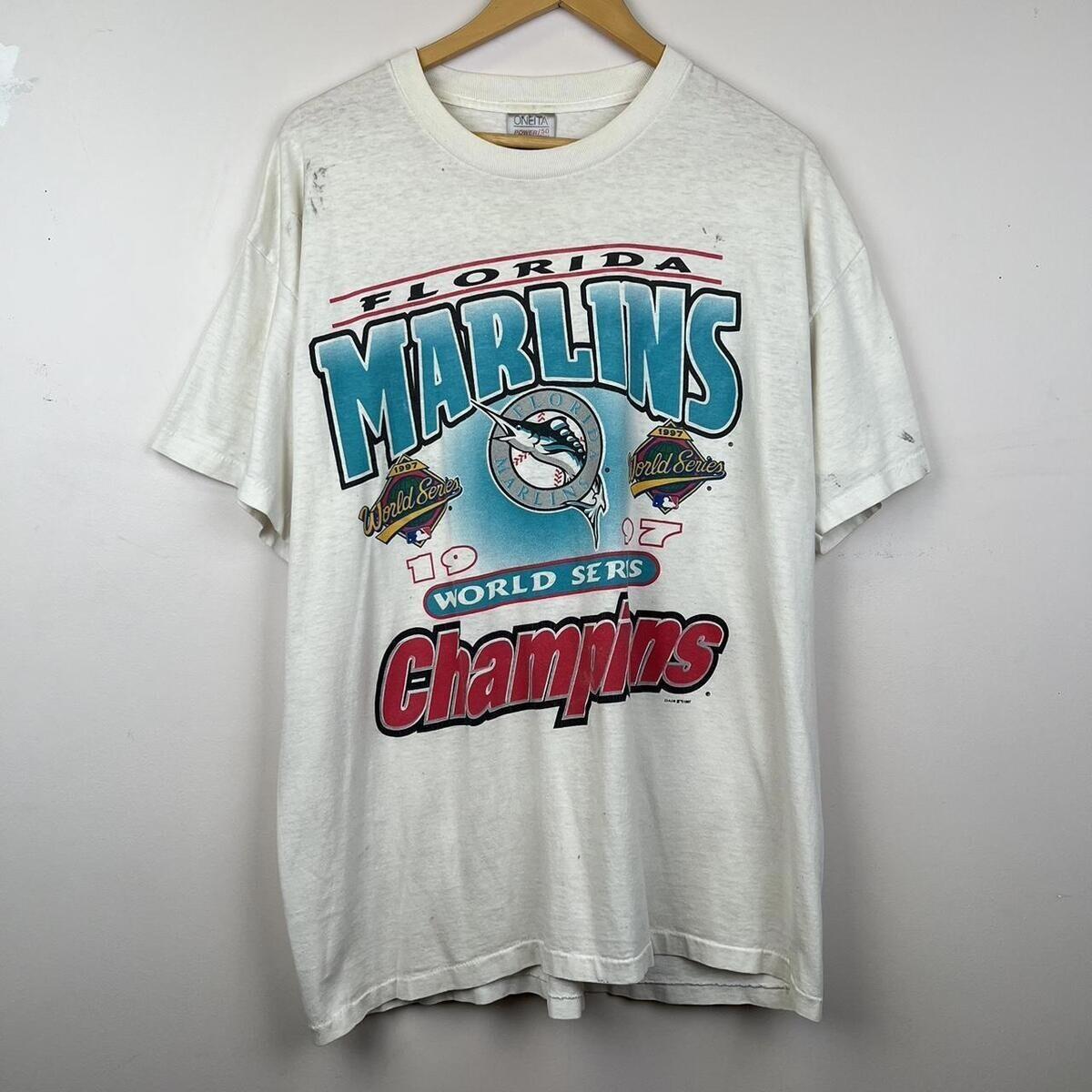 26 Reprint Florida Marlins World Series Champs T-Shirt - 1997 S-5XL HN1791 Unisex T-Shirt M