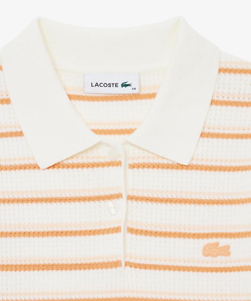 LACOSTE Women'S Striped Sweater Polo Shirt Pf710E-56G Iy0