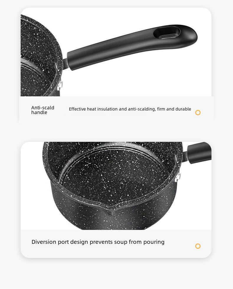 Μικρή Αντικολλητική Κατσαρόλα Yukihira από Πέτρα Maifan για Βρεφική Τροφή, Σούπα, Γάλα και Νουντλς για Φοιτητική Εστία