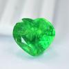 CERTIFIED 10 Ct Brilliant Heart Shape Natural Green Emerald Loose Gemstone