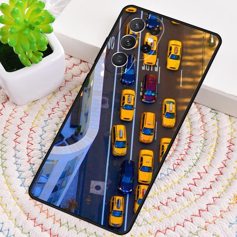 NYC Gelbe Taxi-Silikon-Handyhülle Für Samsung Galaxy note 10 pro S26 S25 S24 S23 S22 S21 Plus S25Ultra Capa Cover