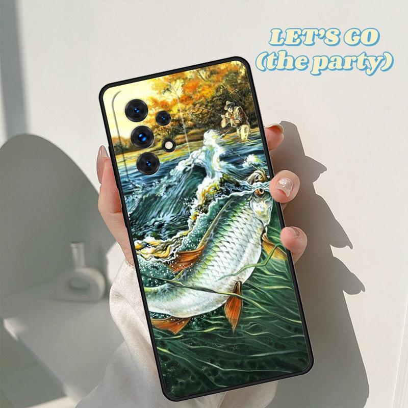 Fish Fishing Phone Case For Samsung Galaxy A42 A31 A40 A51 A71 A32 A80 A91 A52 A72 A73 A20e A21S A50 A70 A11 A12 Cover