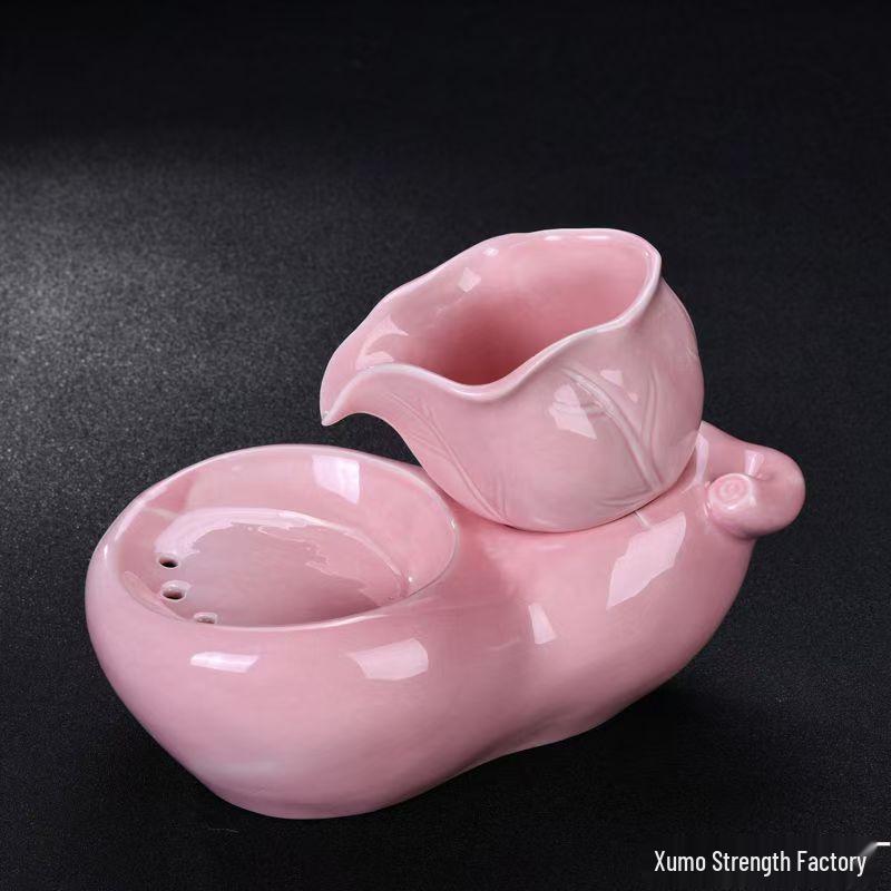 Ceramic Automatic Pet Water Fountain - Dynamic Circulating Bowl for Cats and Dogs, No Plug-in Required