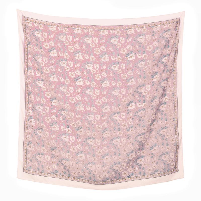 Malaysia Floral Printed 110 Square Scarf Muslim Hijab Women Elegant Shawls Ladies Casual Headscarf Turban Kerchief  Wholesale