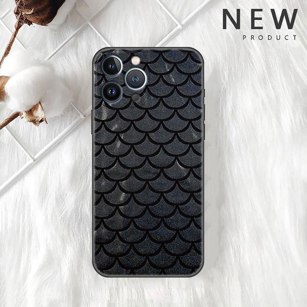 Etui Case Dla Apple iPhone 14 11 13 7 12 Pro 7 XR XS Max 8 Plus 6 14Pro 13Mini Czarne Miękkie Etui na Telefon Wzór Skóry Węża Zwierzęcy