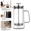 Double Wall French Press Pot Transparent Glass Tea Coffee Brewer Pot For Home/Office