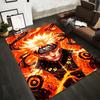 "Anime-Inspired Fiery Character Design Carpet for Living Room Decor" Suitable for Use As an Anti-slip for Living Room Bedroom Sofas