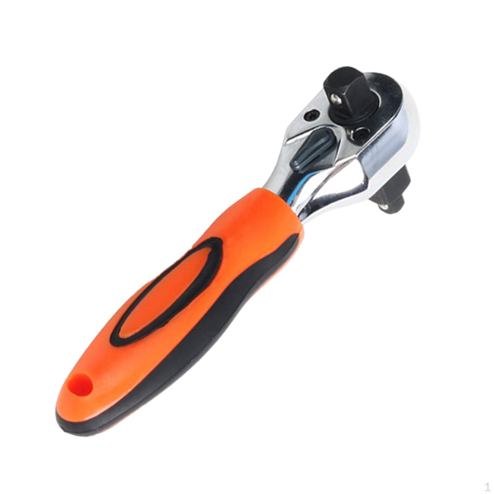 

Торцевой ключ с трещоточной рукояткой, длина 5,5 дюймов, эргономичная рукоятка, многофункциональная переносная головка с оранжевый