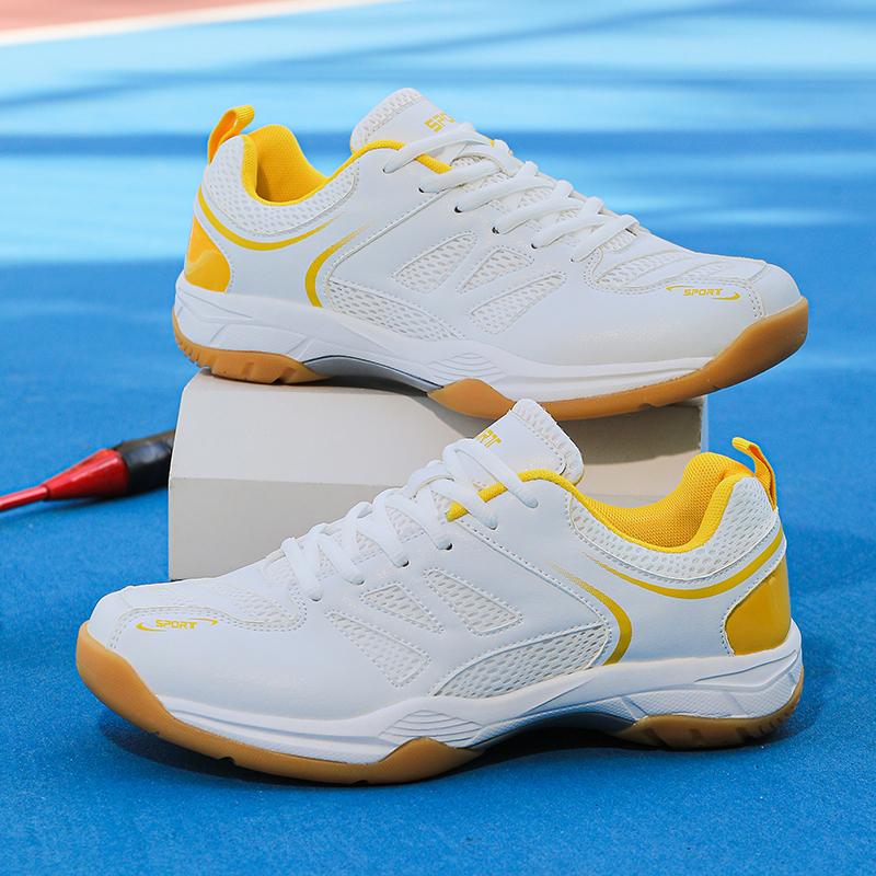 Men Non-slip Tennis Shoes Women Badminton Shoes Table Tennis Shoes Casual White Sneakers Sport Sneakers Large Size