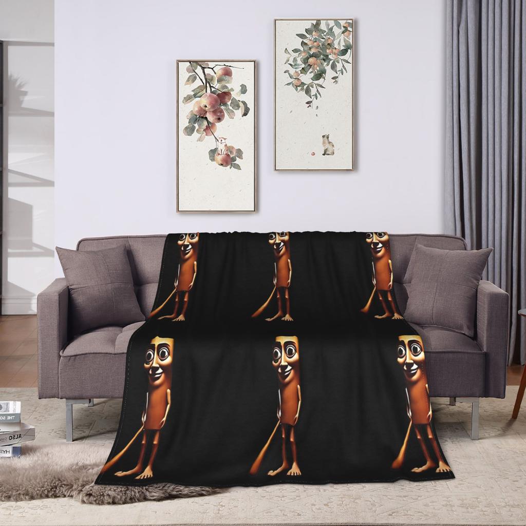 Tung Tung Tung Set Sahur di 6 Coperte Meme Brainrot Morbido Plaid in Peluche per Bambini Sedia Divano Letto Copri Trapunta in Flanella