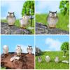 STOBOK Mini Uil 12 stuks Hars Mini Uil Sprookjestuin Mini Dierfiguren voor Moslandschap DIY Terrarium Huisdecoratie Beeldjes, Standbeelden,