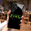 Fluorescent Clock Pattern 2D Phone Case for Samsung S26 S25 S24 S23 S22 S21 S20 A56 A36 A16 - Glass Protective Cover