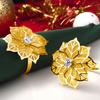 6Pcs Rose Flower Napkin Holder Floral Rhinestone Napkins Rings for Wedding Mother's Day Party Dinner Table Decor