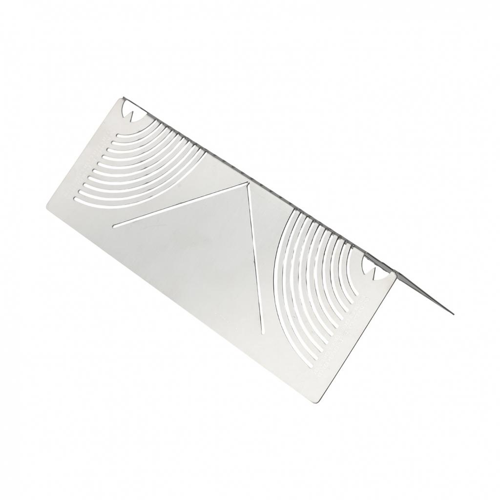 Precision Metal Ruler for Square Tubes with Unique Two Way Drawing Features
