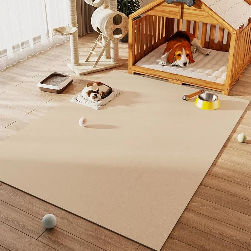 Pet Floor Mat Waterproof Urine-proof Pvc Carpet Leather Cat Dog Fence Kennel Doghouse Large Area Rug Wipeable Kitchen Foot Mats