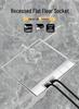 Stainless Steel Marble Style USB-C Floor Socket Box with Flip-top, Euro/German Standard