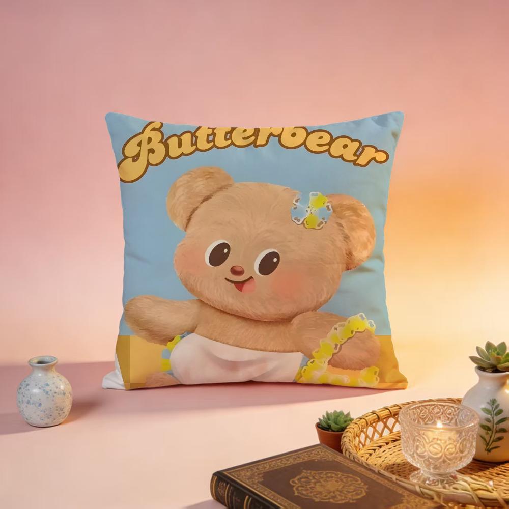Popular BButter Bearable Cushion Cover Premium SkinFriendly Pillow Case MultiPurpose for Home Office Travel