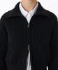 MUSINSA STANDARD WOMAN Women'S Cable Knit Zip-Up [Black]