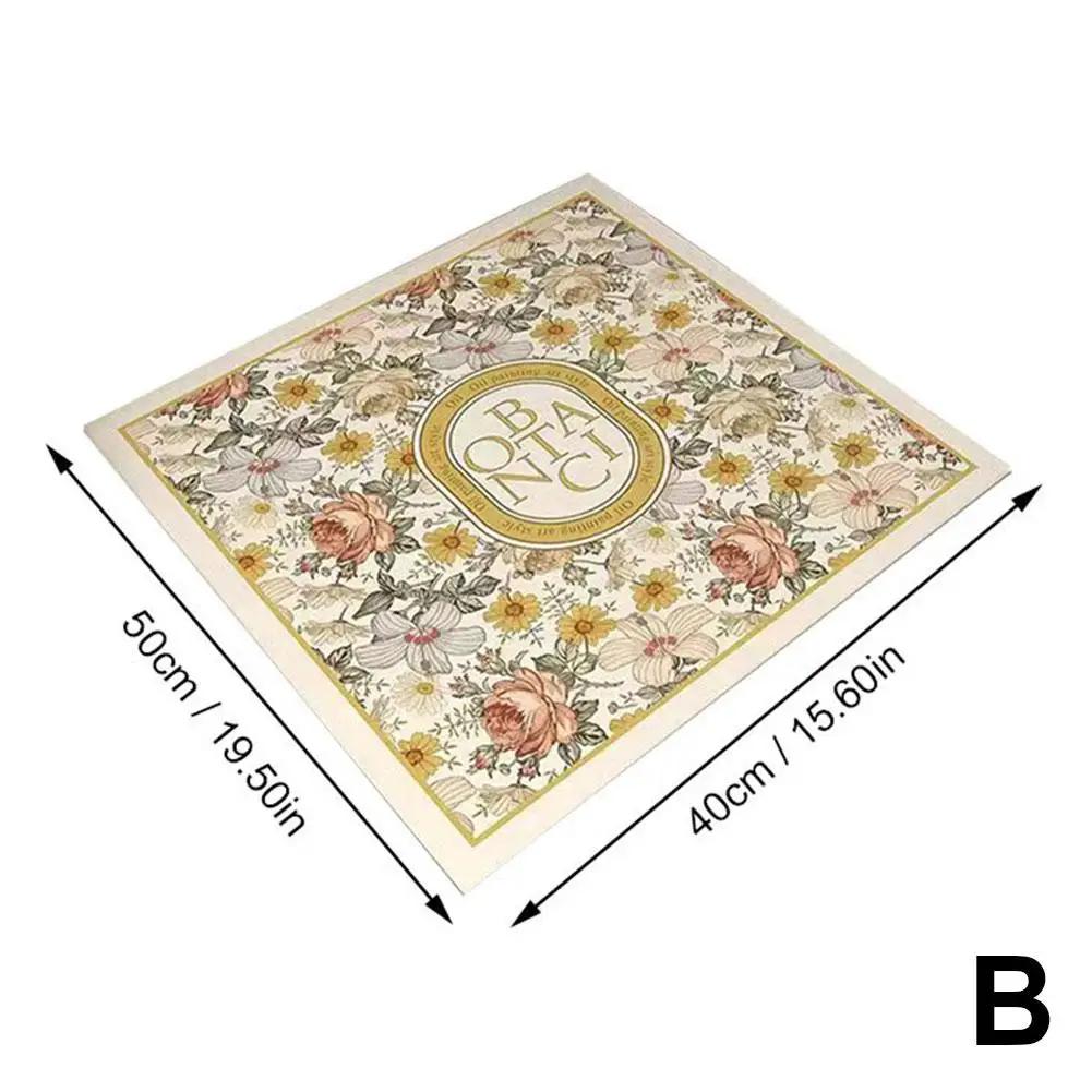 Washing Machine Dust Cover Anti-skid Kitchen Drain Printed Pad Refrigerator Super 40*50/30cm Absorbent Oven Pad Dustproof M J1M3