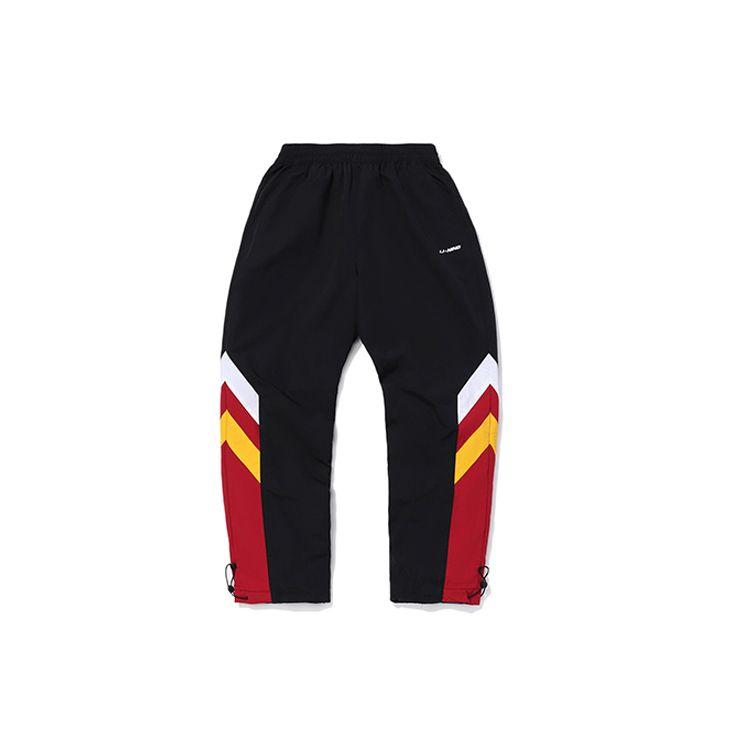 

Li Ning тканые спортивные длинные брюки с манжетами мужские низы стандартные-черные темно-бордовые AYKQ789-1 XL