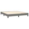 Maison Exclusive - Sommier à lattes de lit avec matelas Gris foncé 180x200cm Tissu