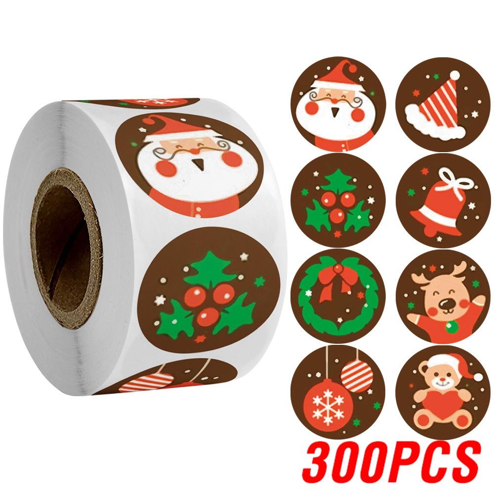 100-500 Pcs Golden Font Merry Christmas Sticker Thank You Sticker Seal Label For Envelope Gift Wrapping Scrapbook 1 Inch