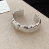 Irregular Geometric Glossy Opening Bangle for Women Personality Metal Bangles Exaggerated Design Fashion Jewelry Party Gift A1