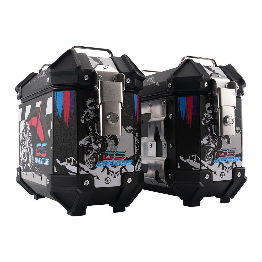 Universelles Motorrad Aluminiumlegierung Seitenkoffer Set: 18L/28L/35L Wasserdicht Stoßfest Schnellverschluss Topbox