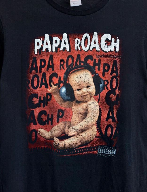 

New Papa Roach Lovehatetraged wbr/ y Short Sleeve Black All Size Shirt HE547 Unisex T-Shirt XXL