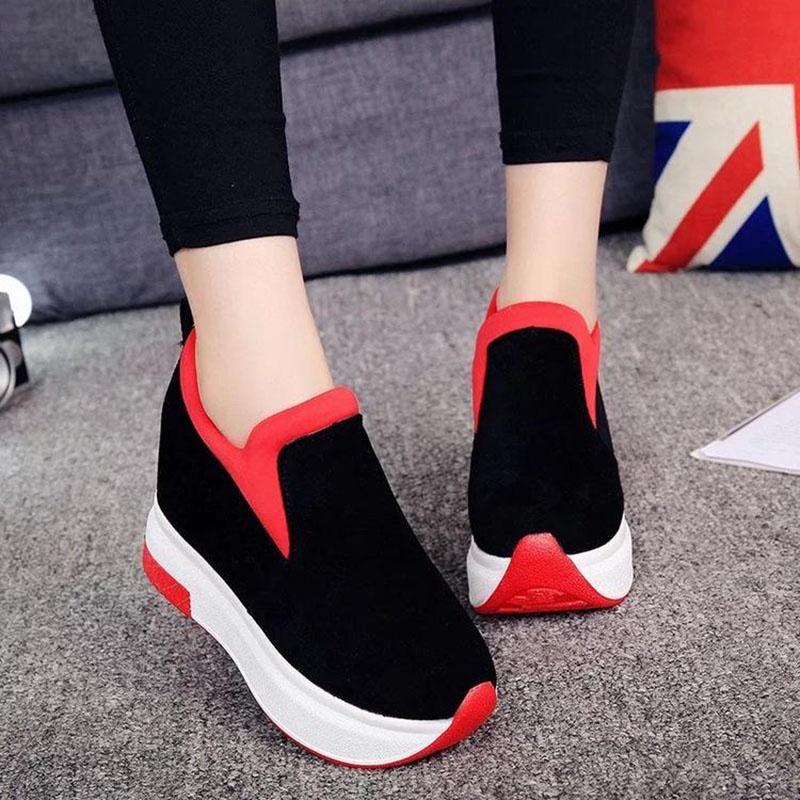 Chic And Casual Comfortable Spring Breathable Loafers For Women With Increased Heels