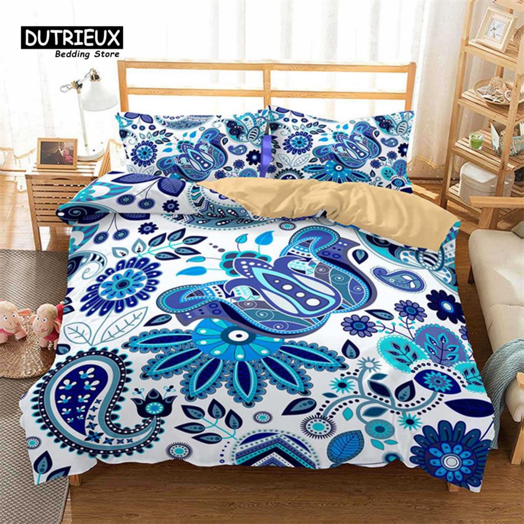 Bohemian Mandala Duvet Cover For Kids Adults Queen Size Floral Geometric Pattern 3D Print Bedding Set Pillowcases Bedroom Decor