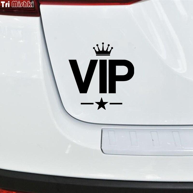 Tri Mishki HZX916 VIP Crown Pentagram Star Car Sticker Vinyl Decals Reflective Sticker On Car Motorcycle Truck Bumper Laptop