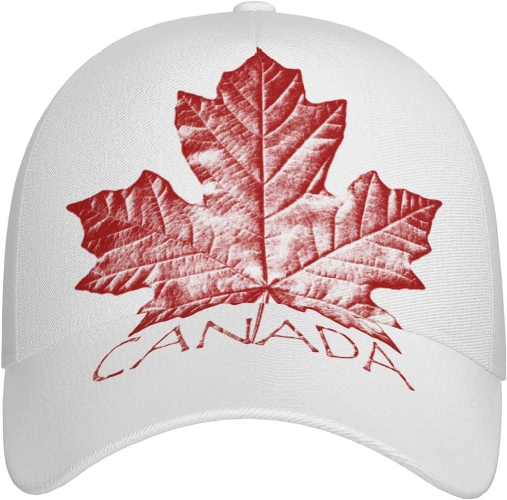 Canada Cap Canadians Baseball Cap Flag Sun Hats Adjustable Cap Canada Flag Hat Trucker Hat for Women Men
