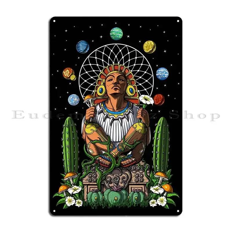 Aztec God Xochipilli Metal Signs Funny Home Club Bar Living Room Tin Sign Poster 20x30cm(7.8x11.8inch)