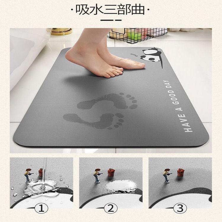 Bathroom floor mat Water-absorbing quick-drying diatom mud floor mat Household bathroom anti-skid mat