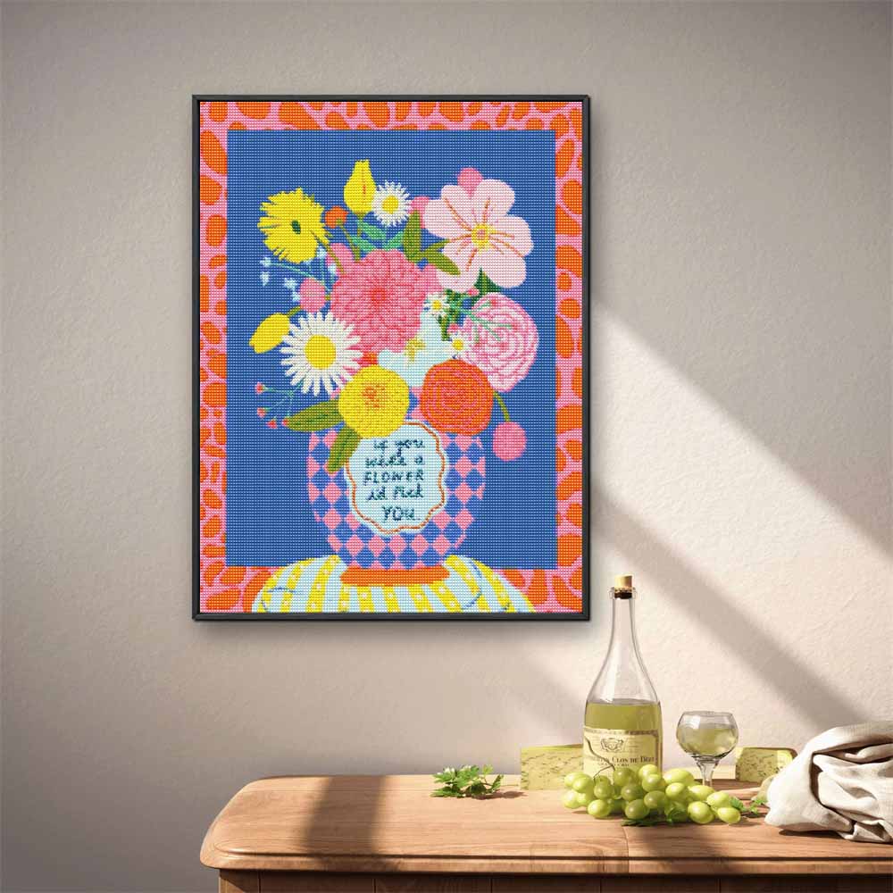5D Diamond Painting Bouquet Full Drill Rhinestone Embroidery Cross Stitch Kits for Adults Home Decor Wall Art Gift