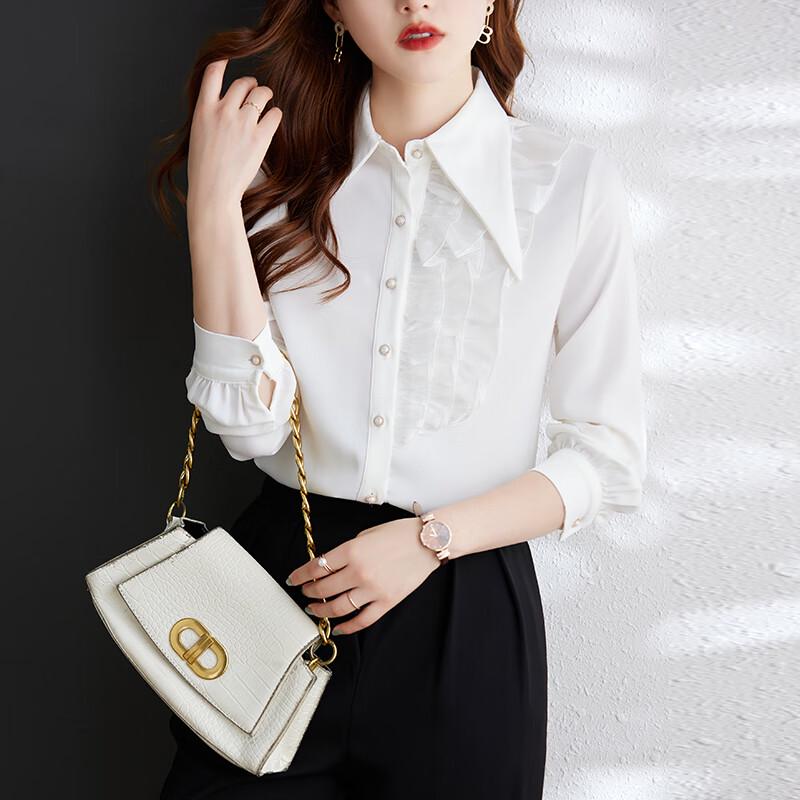 Women's Elegant Chiffon Long Sleeve Blouse