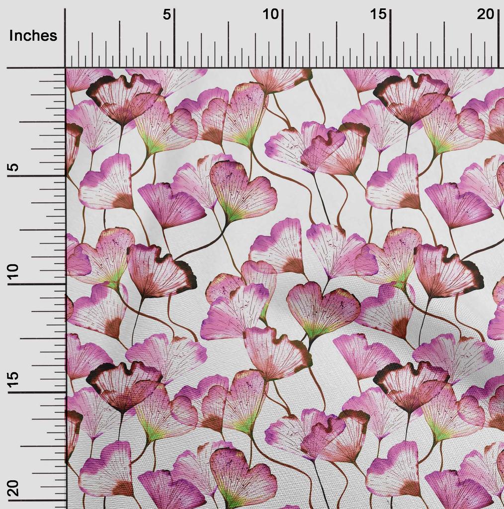 oneOone Cotton Flex Peach Fabric Flower Watercolor Quilting Supplies Print Sewing Fabric By The Yard 40 Inch