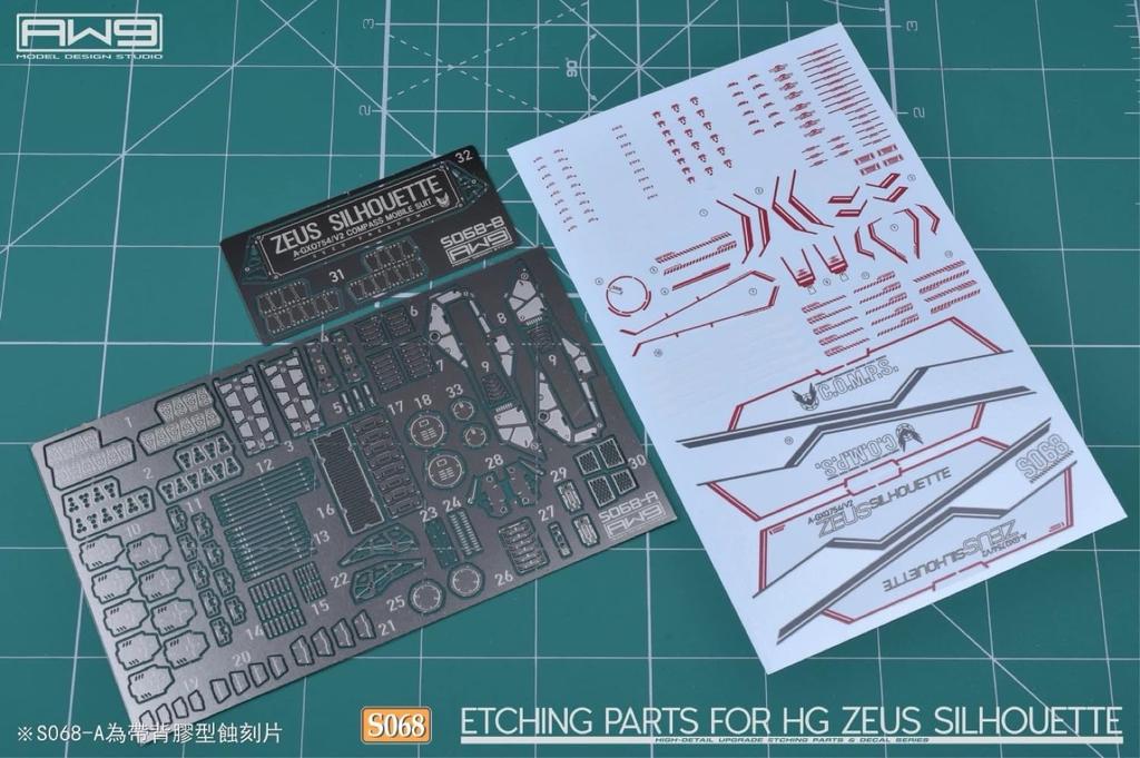HG Detail up for modification High quality metal parts with water transfer decal HG Zeus silhouette 1/144 (for 1/144 equipment)