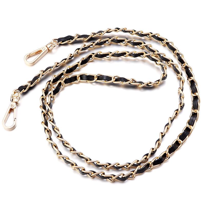 PU Leather Metal Chain Crossbody Shoulder Portable Aluminum Bag Chain Straps For DIY Clothing Handbags Decoration Accessories