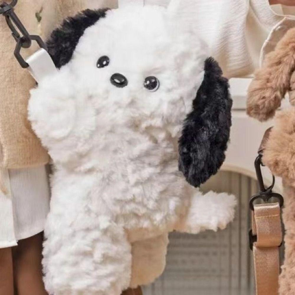 Doll Plush Shoulder Bag Cartoon Animal Backpack Casual Dog Crossbody Bag  Ladies