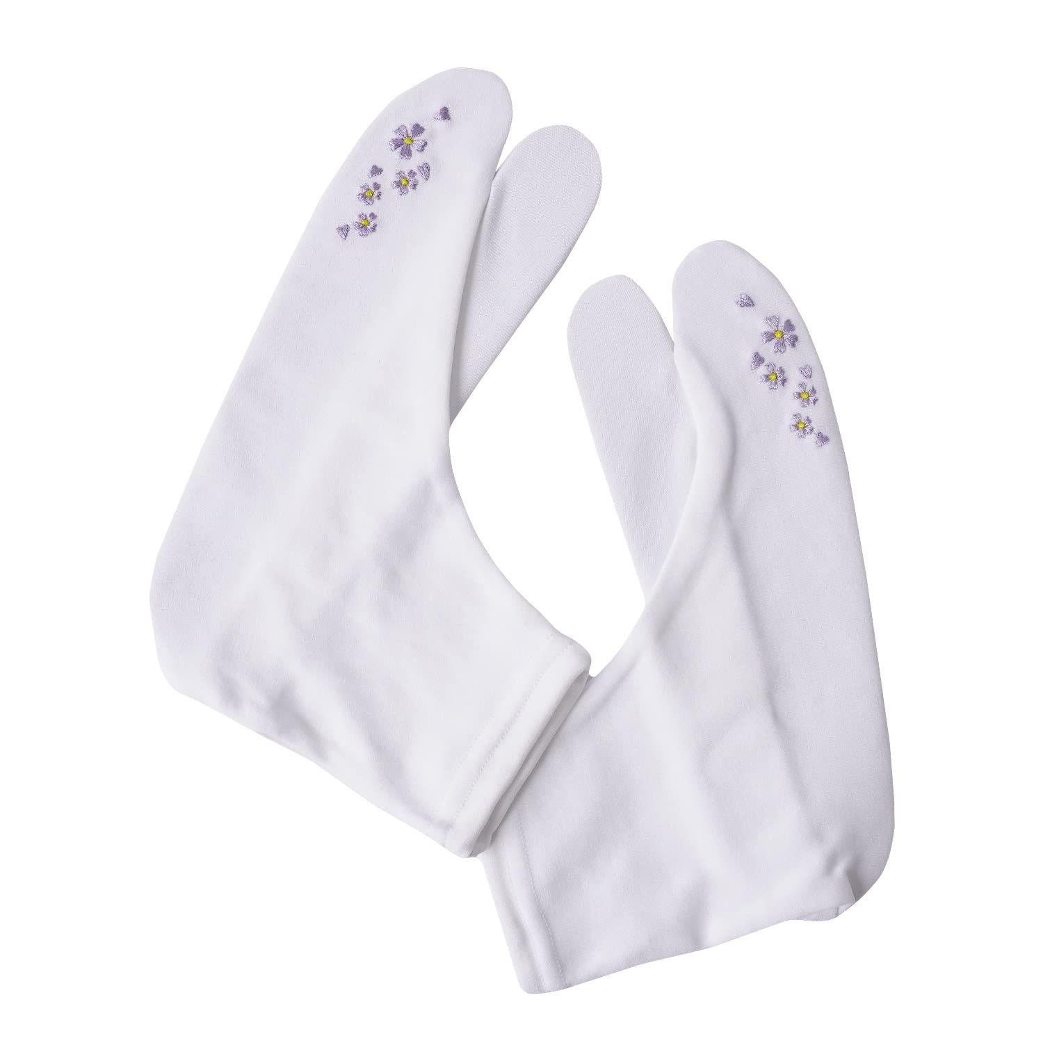 

Amemari Stretch Embroidered Tabi Elastic Tabi No Size F One Size Fits Cute and Stylish Blossom Embroidery Women s Socks, Lavender, Cuffs, Single-Layer