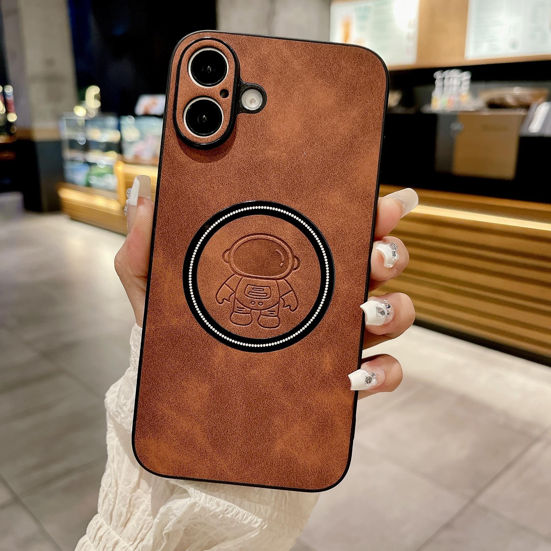 

Подходит для iPhone16Promax Магнитный чехол для телефона Apple 15 Астронавт 14 Простой мультяшный iPhone11Promax