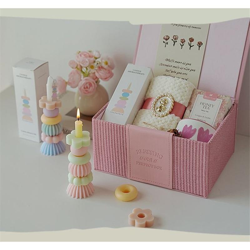 Stackable Smoke-Free Scented Candles—Cute Gift Box Set for Anniversaries and Birthdays: Creative, Atmospheric Decorative Fragrance Ornaments