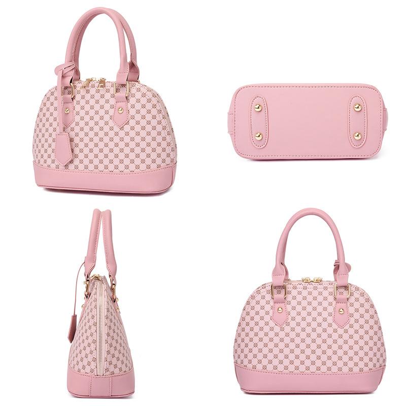 Rhombus embroidered women's bag oval shell bag large capacity portable shoulder bag oblique span bag