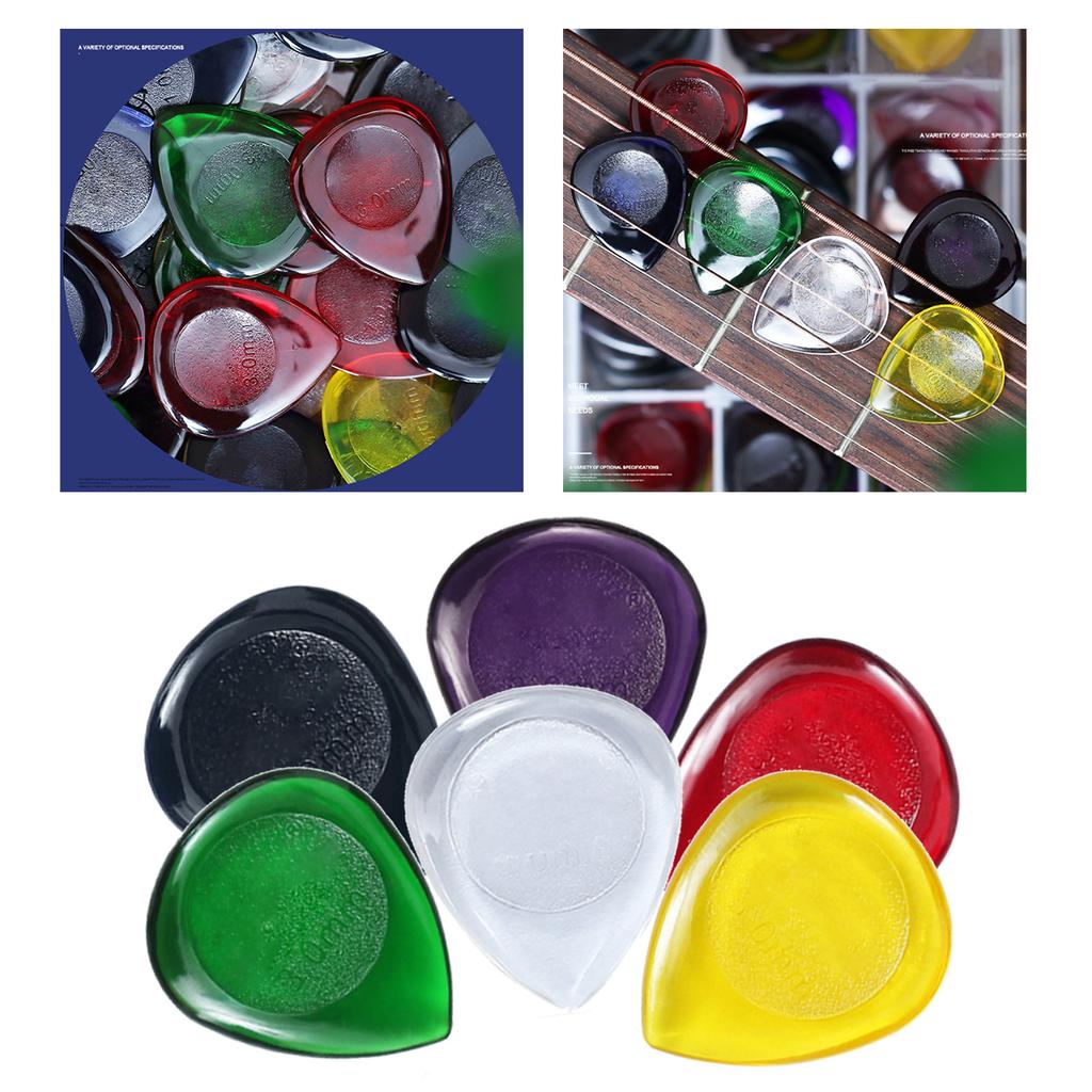6 Pcs Acoustic Guitar Bass Pick Plectrums Large Size Electric Guitar Pick Water Drop Shaped Guitar Pick Durable