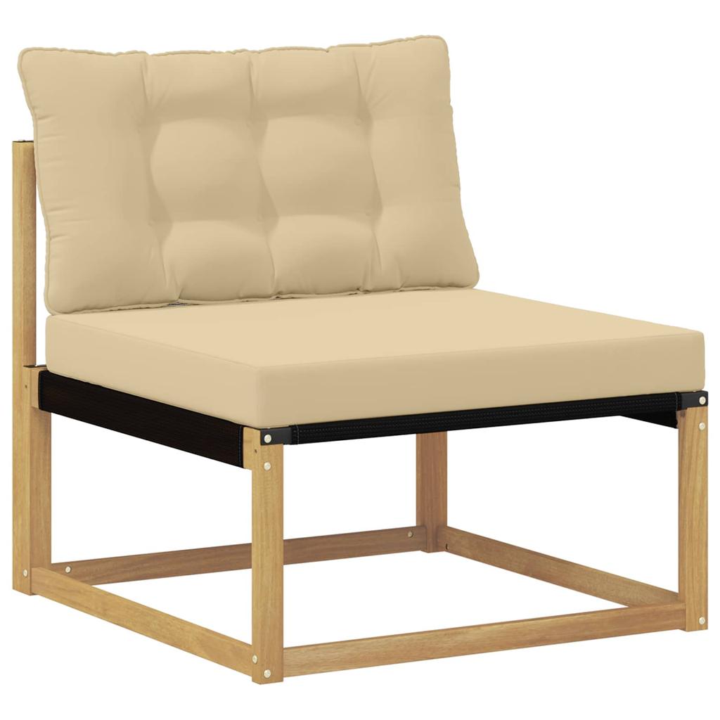 Outdoor Sofa Set 7 pcs White and Beige 79 x 79 x 37 cm