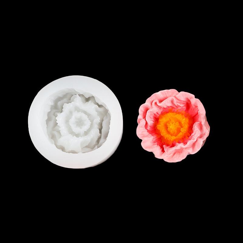 3D Flower Silicone Mold: Poppy, Tulip, Carnation Scented Candle & Handmade Epoxy Plaster Decoration