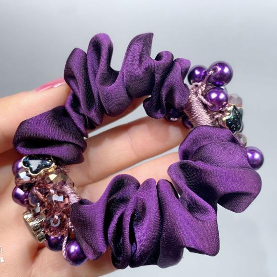Gumička do vlasů Super měkká Protiskluzová látka Ultralehká Luxusní Elastické gumičky do vlasů Scrunchies pro ženy
