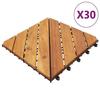 VidaXL Terrace Tiles 30 Pcs Brown 30x30 Cm Solid Acacia Wood 3114667